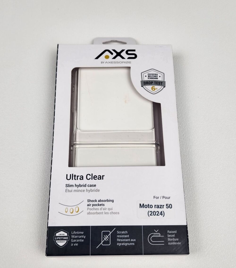 AXS Ultra Clear Case for Moto Razr 50 (2024) Shockproof Slim Hybrid
